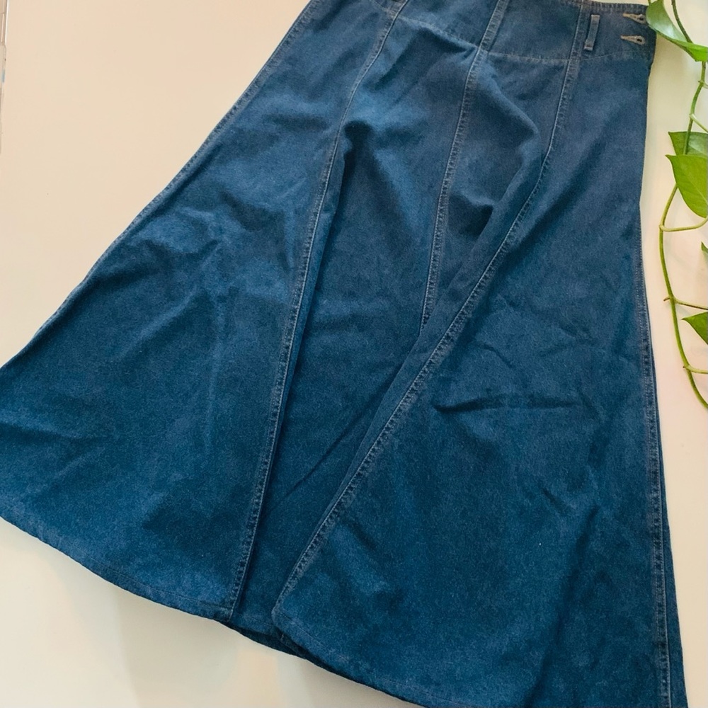 Vintage Liz Wear denim panel Full Swing Skirt.